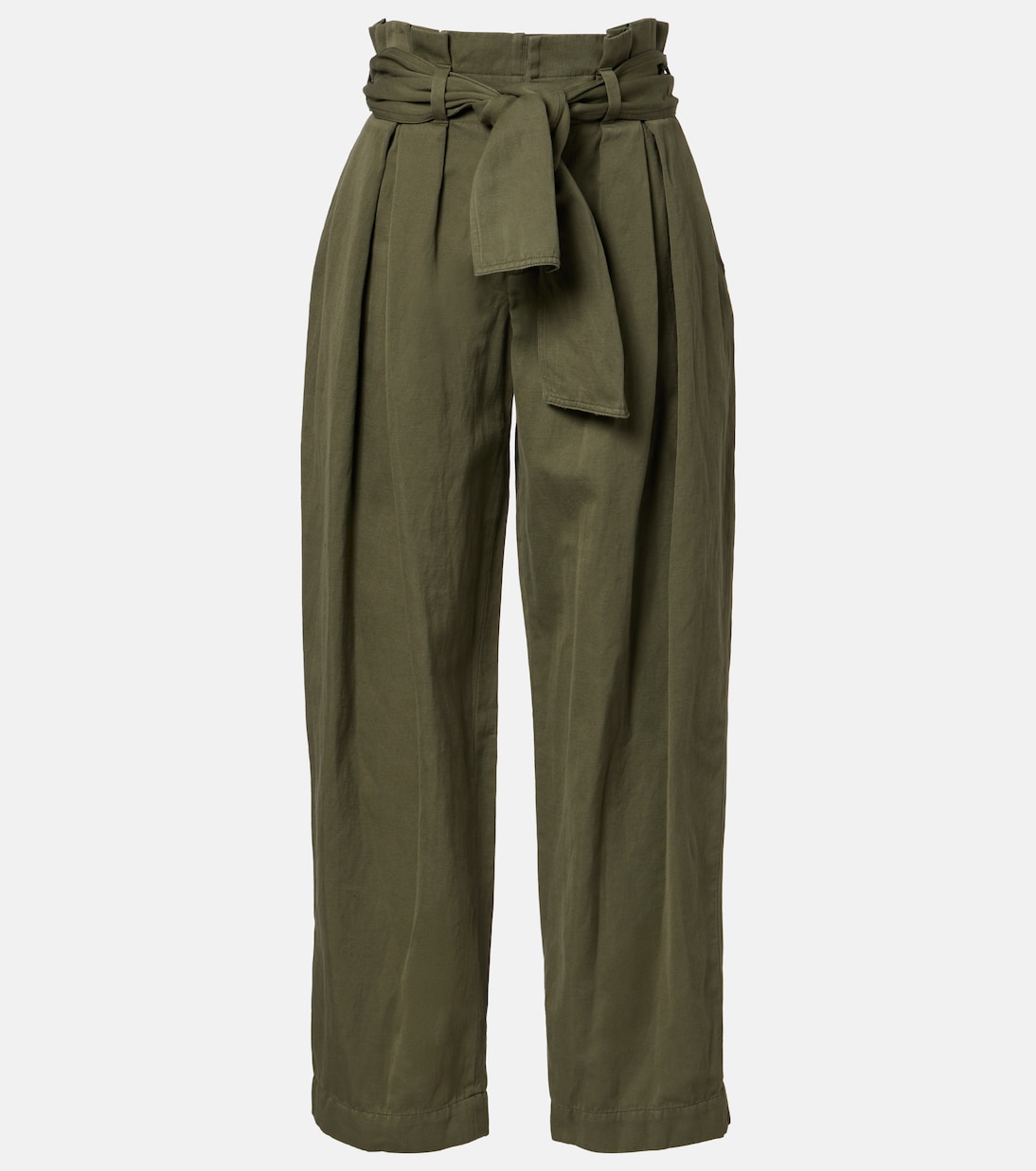 Cotton and linen twill tapered pants | Balmain