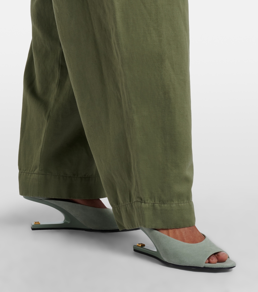 Cotton and linen twill tapered pants | Balmain