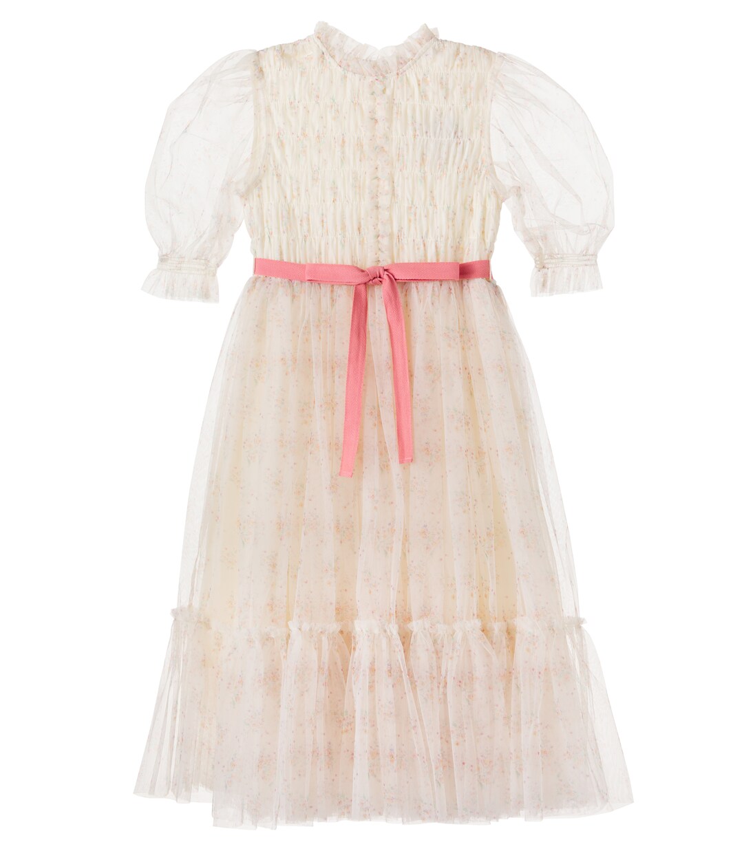 Valentina floral shirred tulle dress | C'era Una Volta