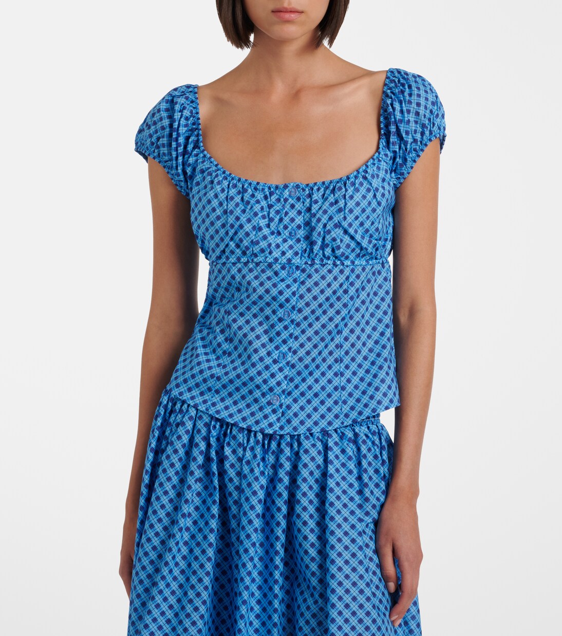 Millie plaid cotton top | Montce