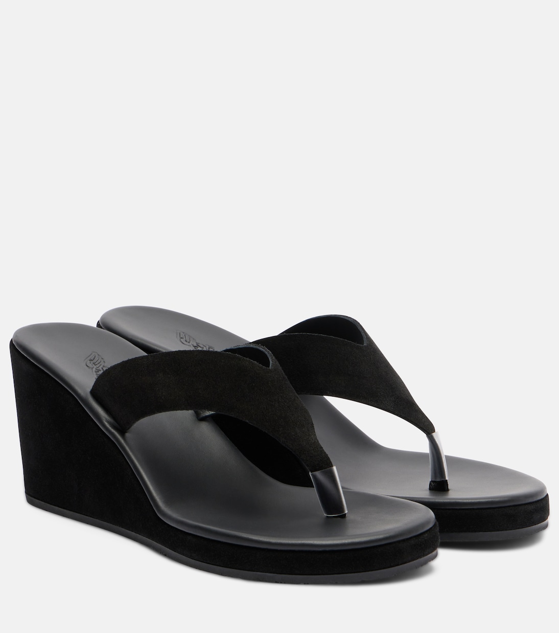 Charys suede wedge thong sandals | Ancient Greek Sandals