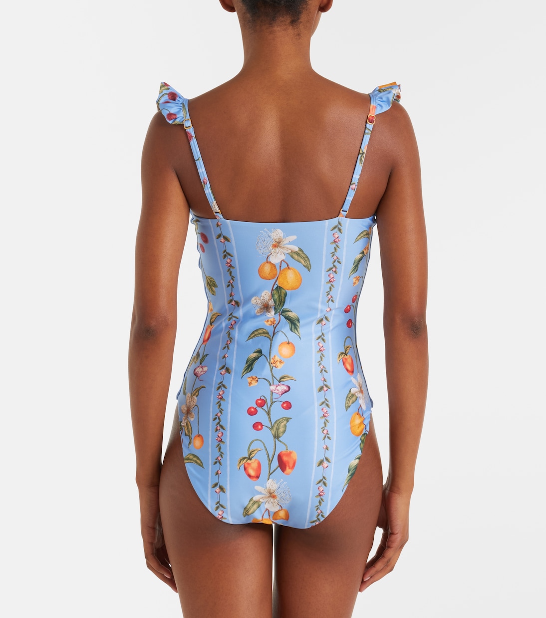 Ajonjoli印花荷叶边连体泳衣 | Agua by Agua Bendita