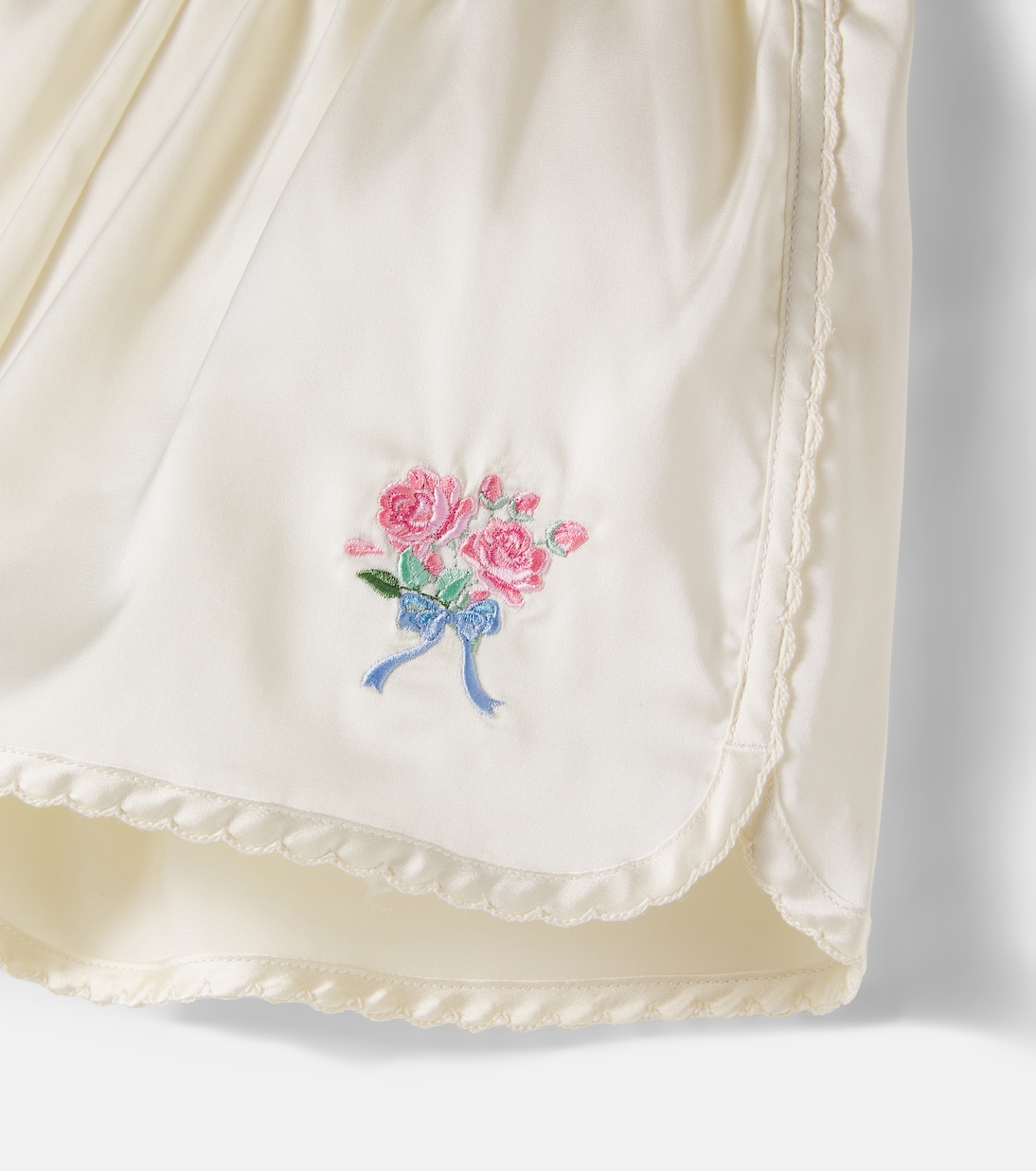 Sheeny embroidered scalloped shorts | Konges Sløjd