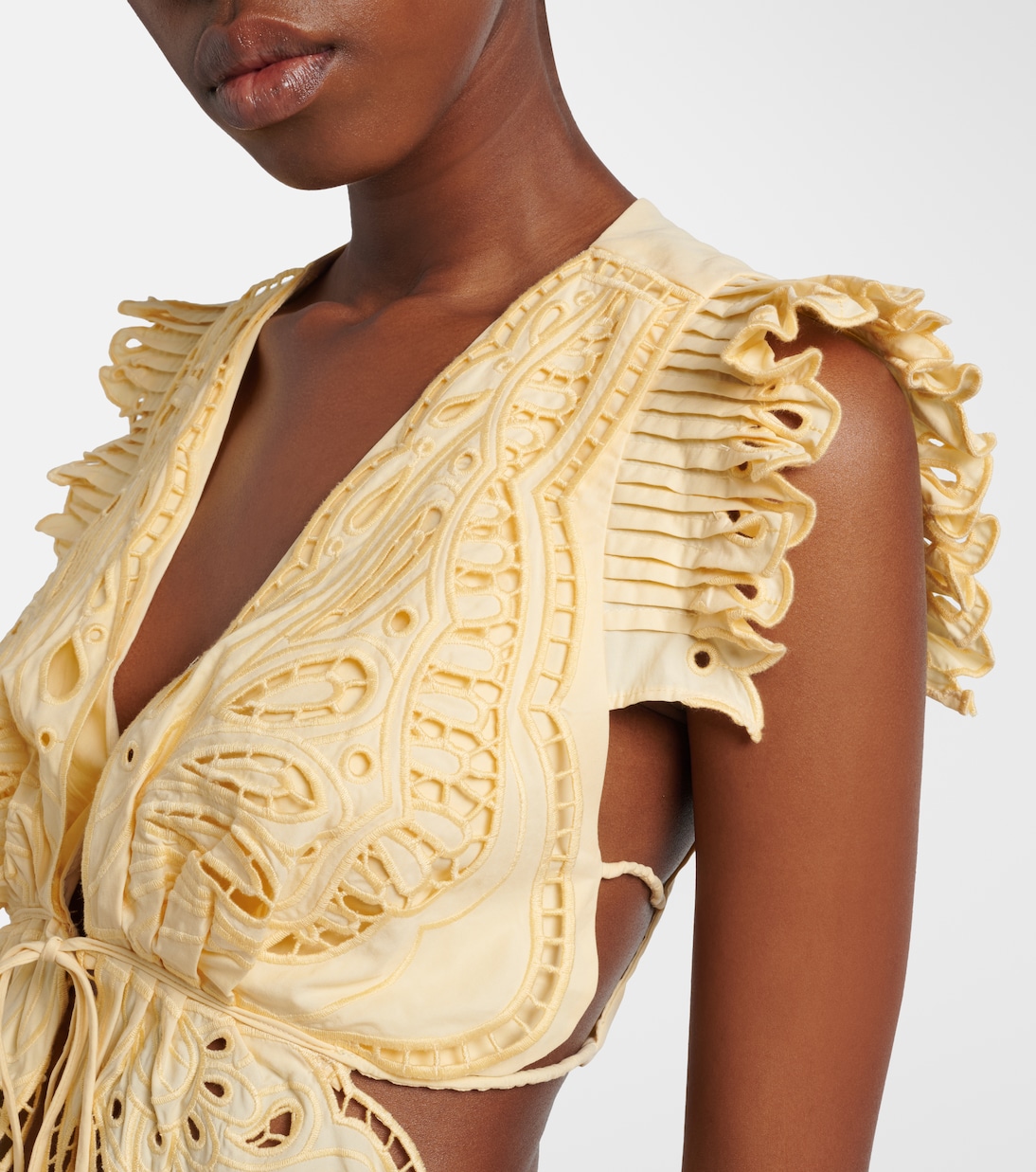 Broderie anglaise cotton crop top | Farm Rio