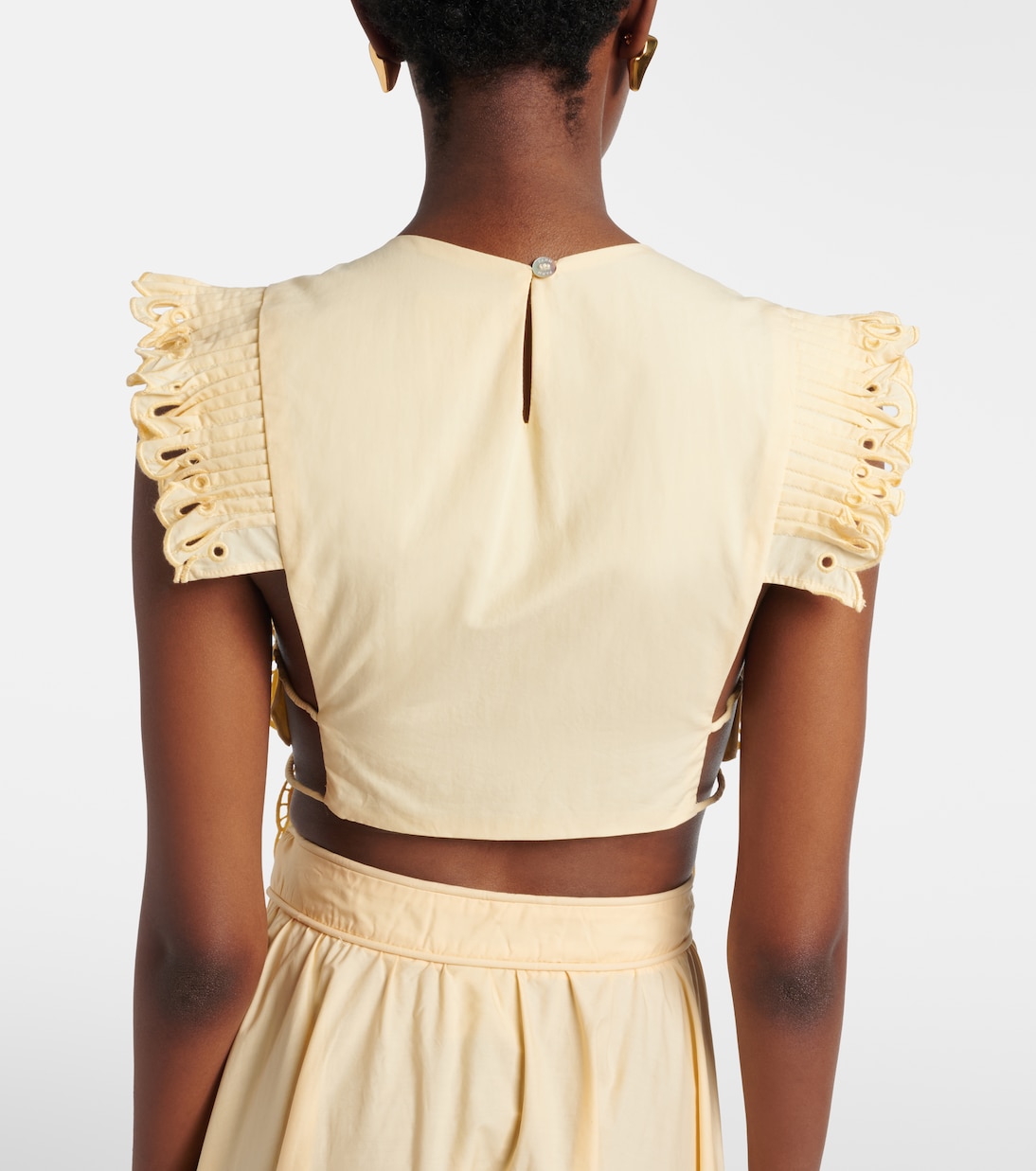 Broderie anglaise cotton crop top | Farm Rio