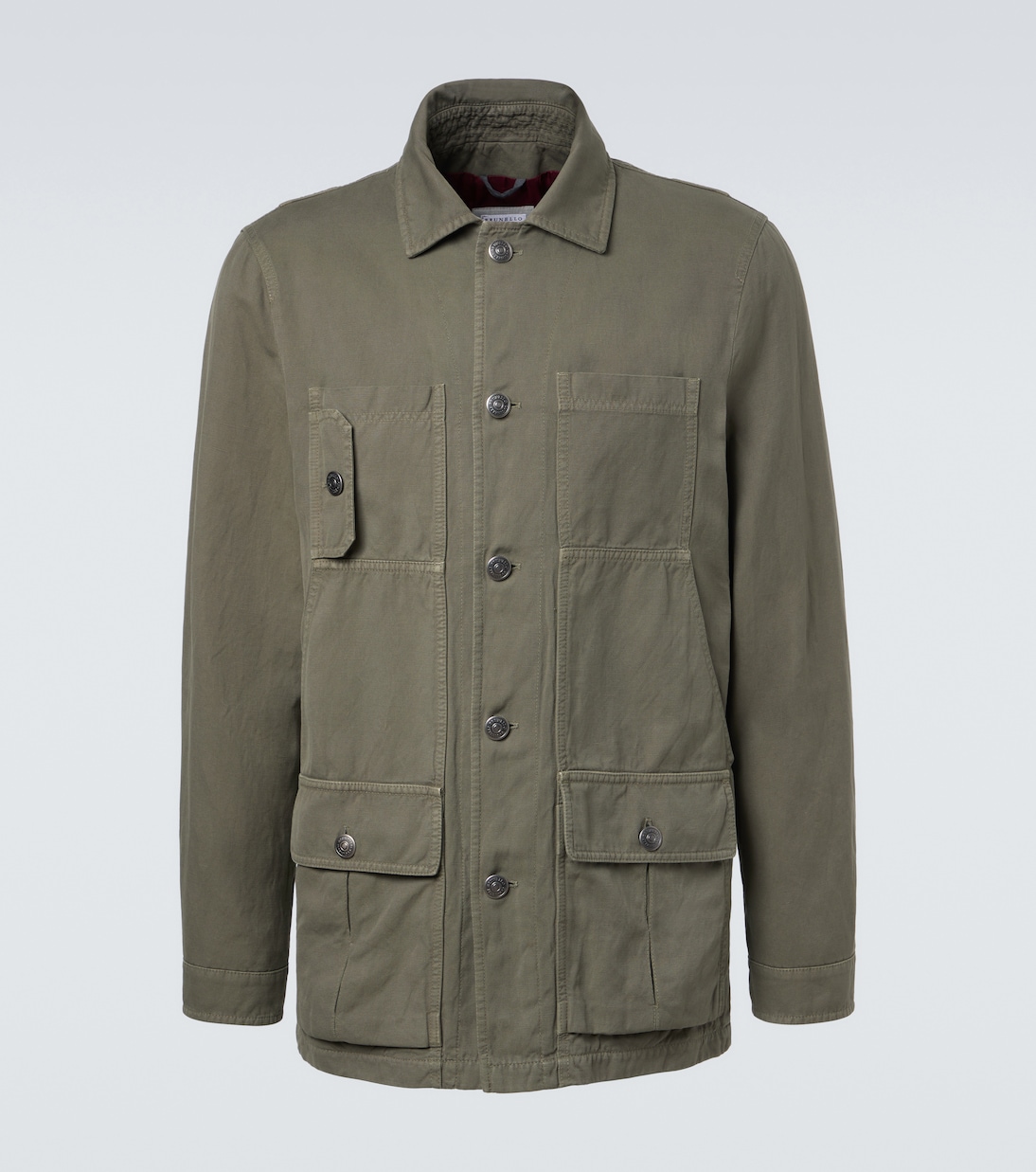 Cotton and linen field jacket | Brunello Cucinelli