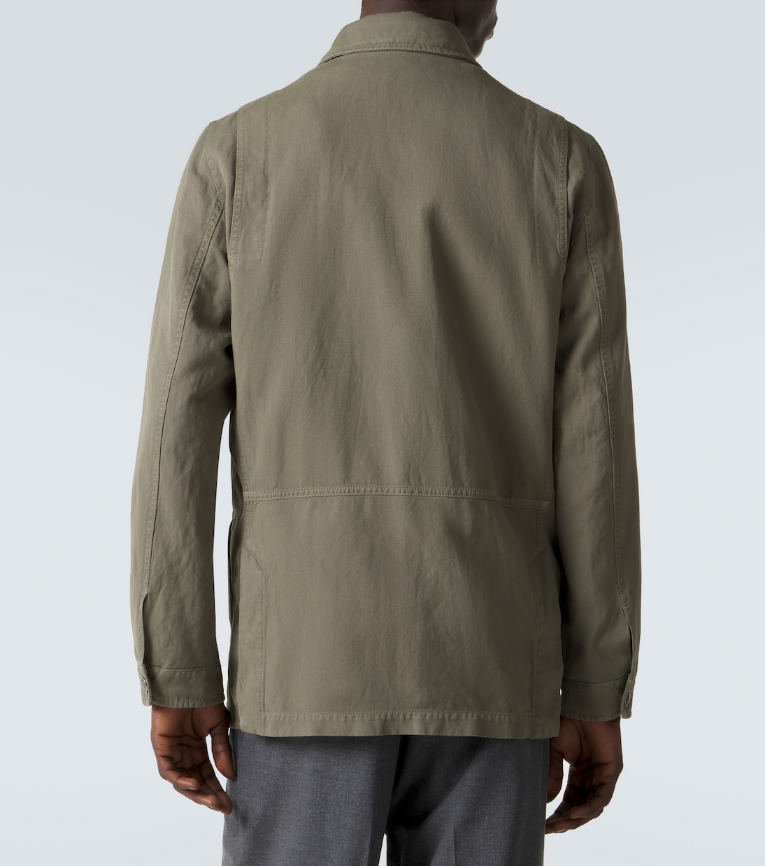 Cotton and linen field jacket | Brunello Cucinelli