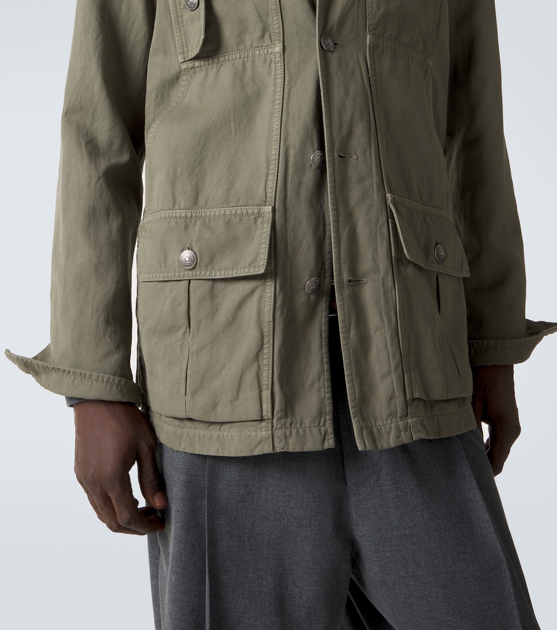 Cotton and linen field jacket | Brunello Cucinelli