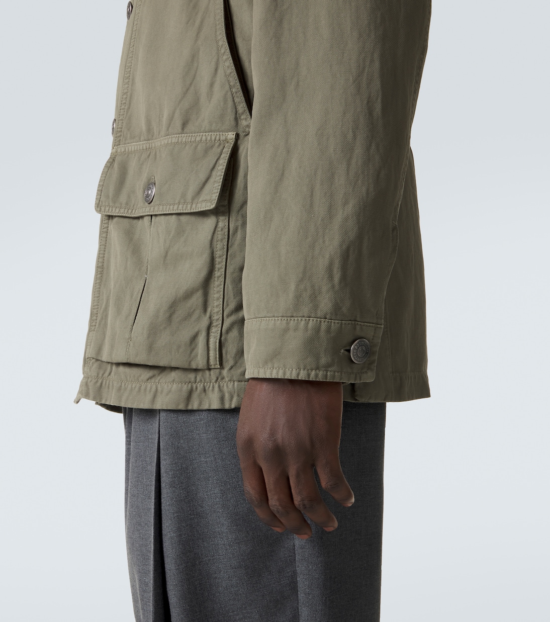 Cotton and linen field jacket | Brunello Cucinelli