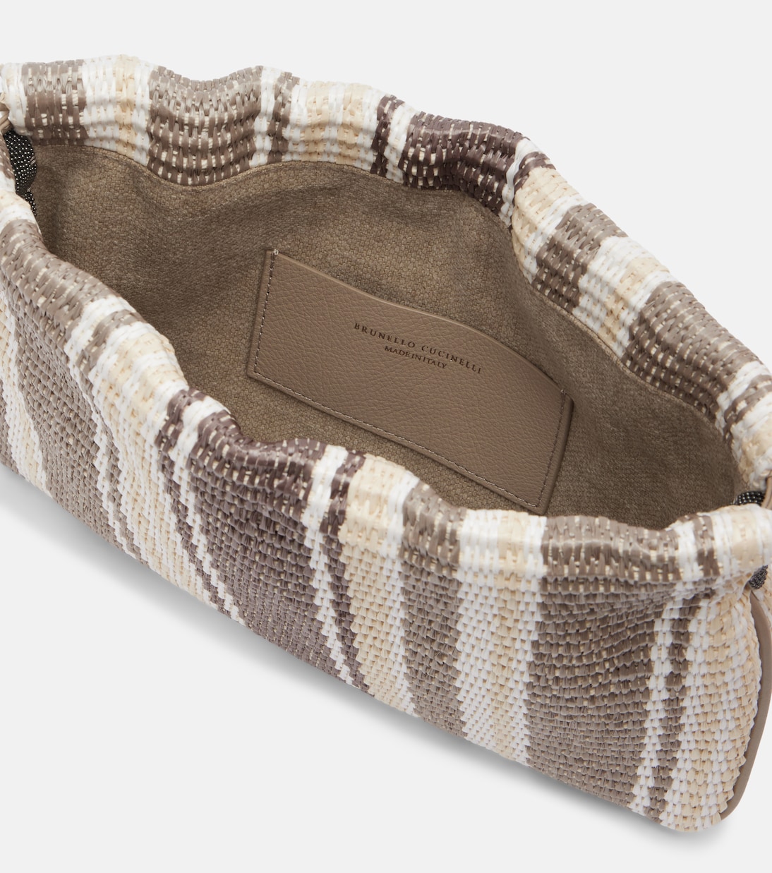 Mellow Small striped crossbody bag | Brunello Cucinelli