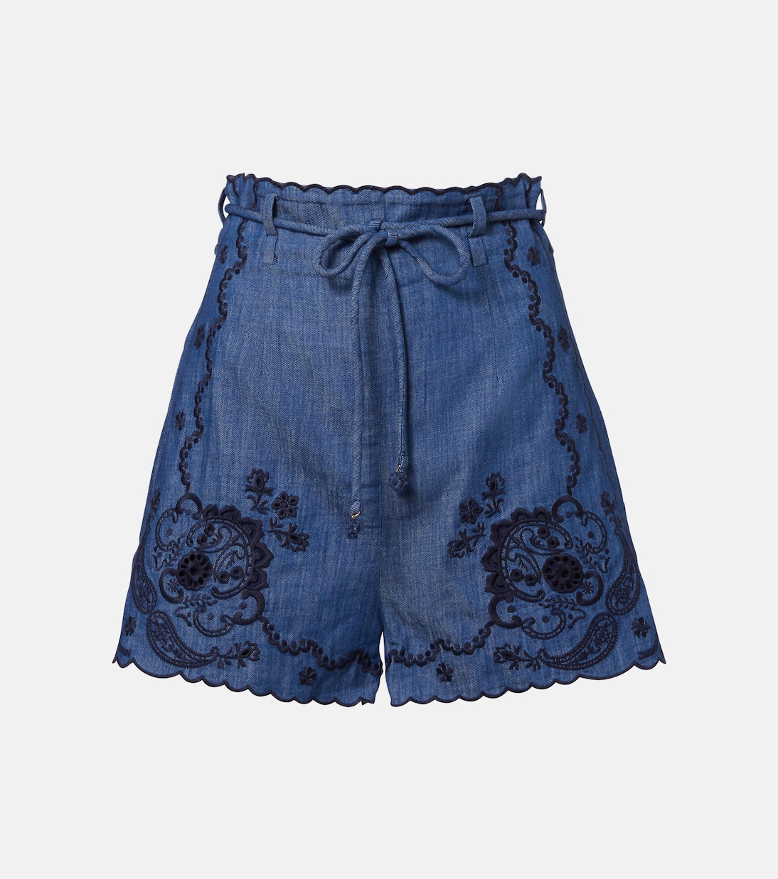 Aster embroidered denim shorts | Zimmermann