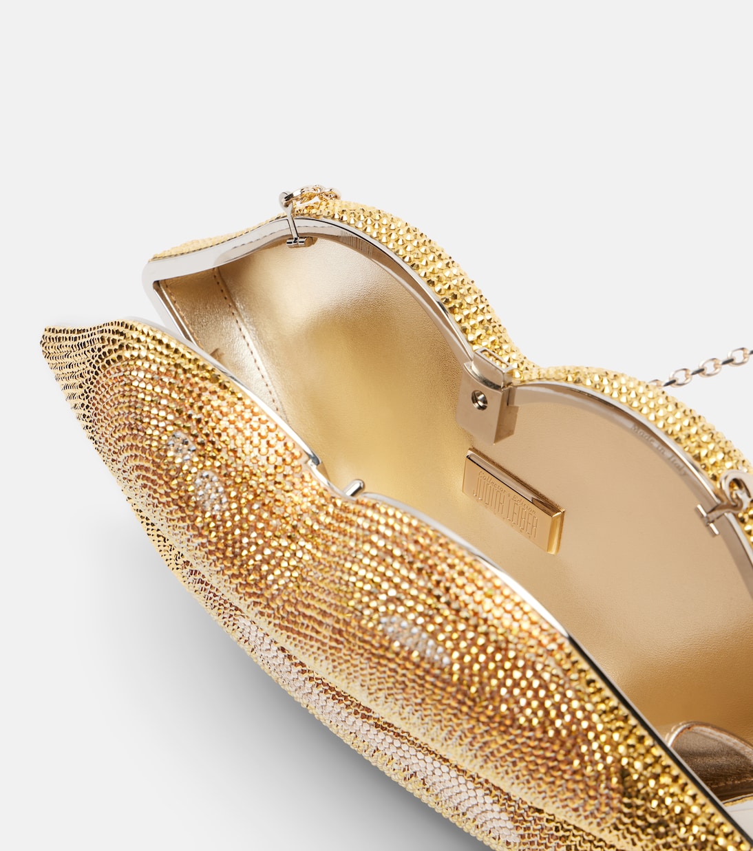 Lips Small crystal-embellished clutch | Judith Leiber Couture