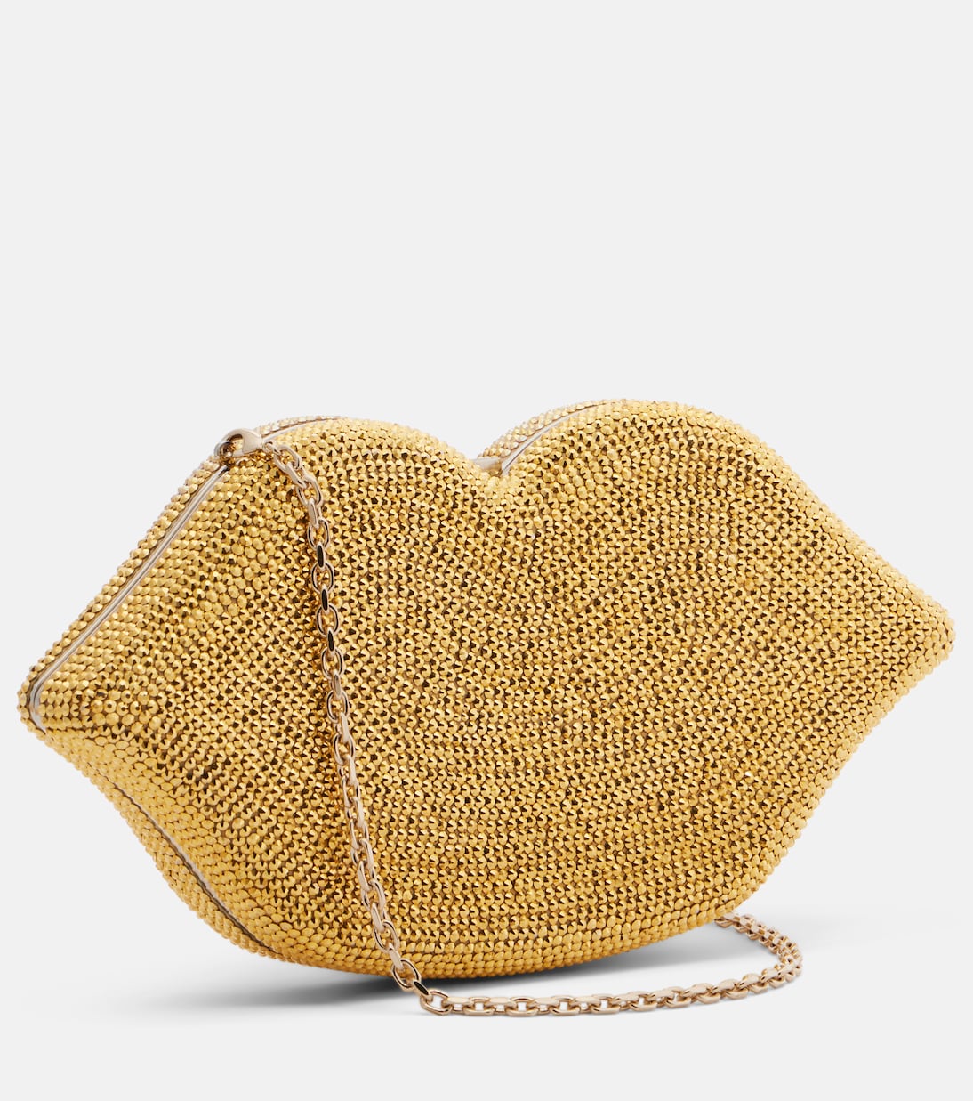 Lips Small crystal-embellished clutch | Judith Leiber Couture