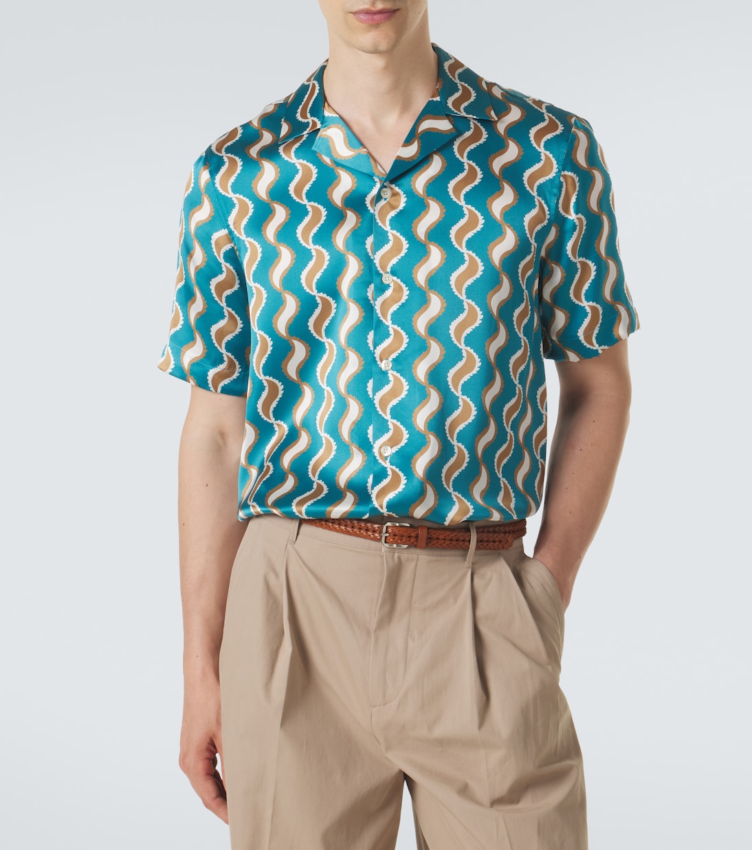 Camisa Roberto de seda estampada | Frescobol Carioca