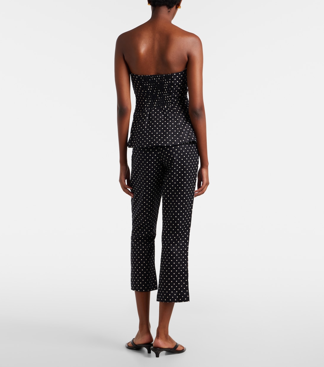 Iria polka-dot linen capri pants | Faithfull