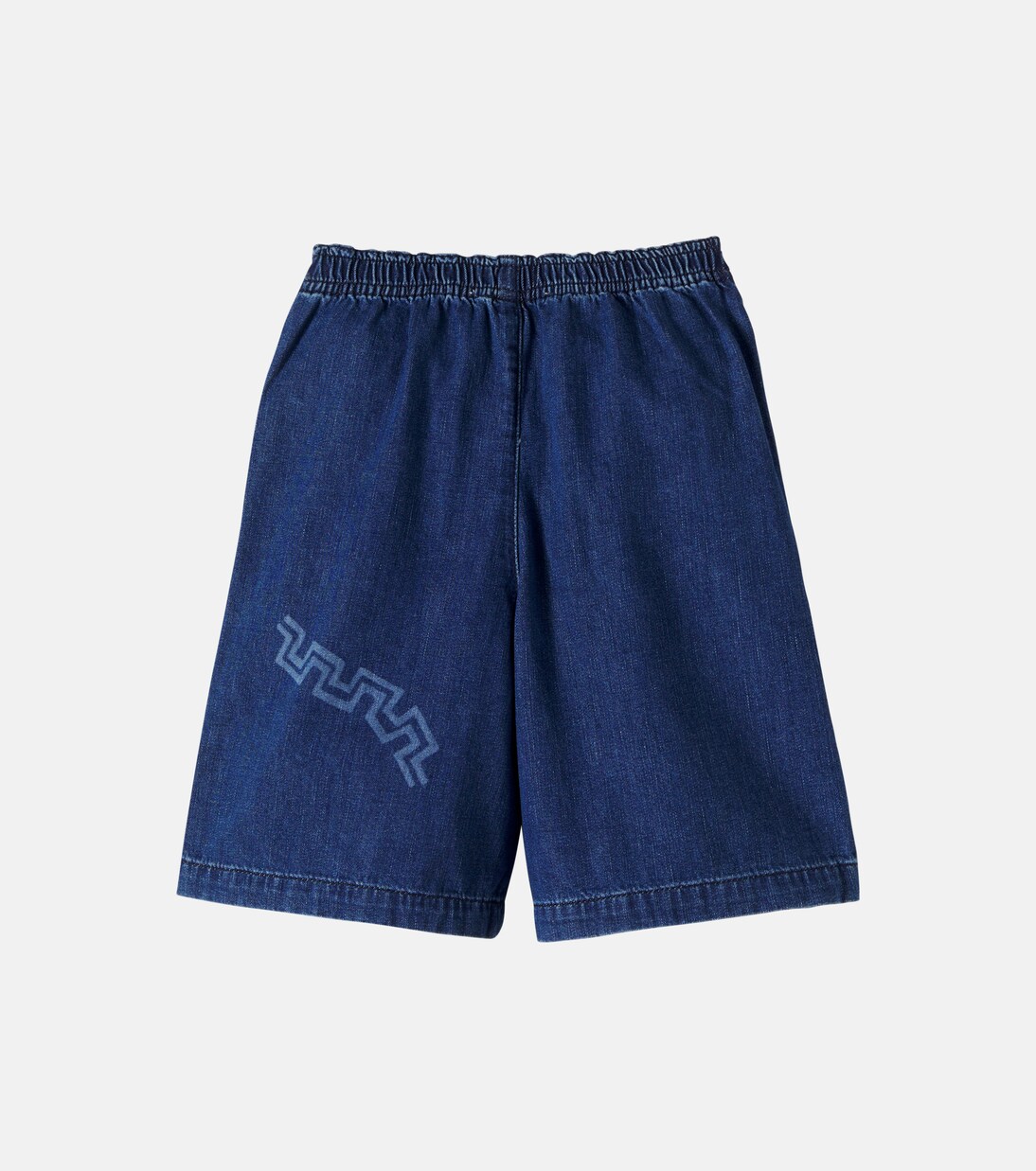 Printed denim shorts | Versace Kids