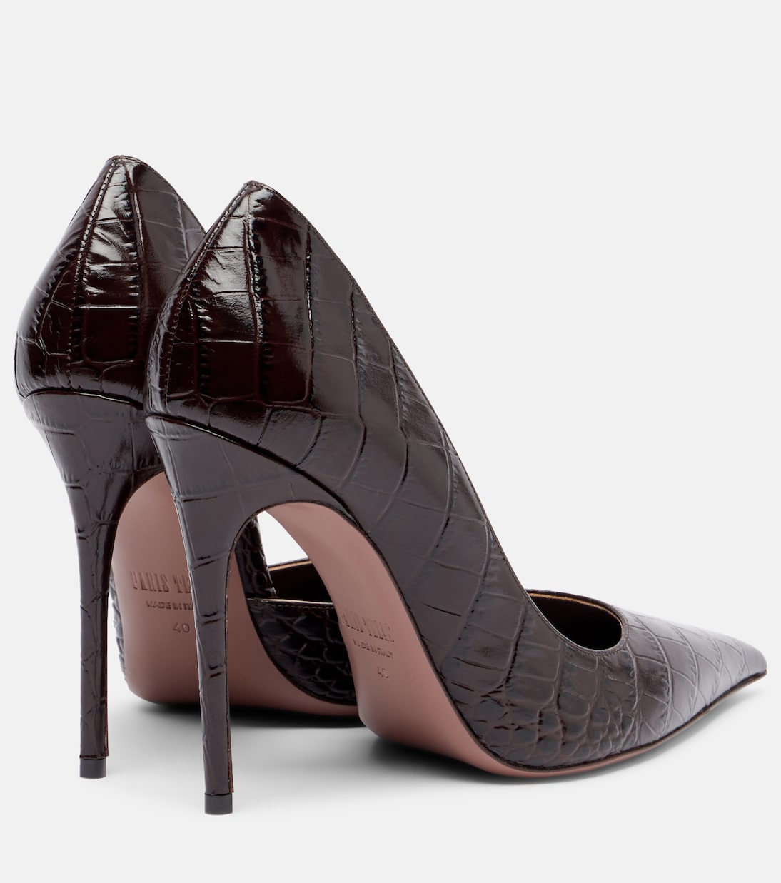 Vera croc-effect leather pumps | Paris Texas
