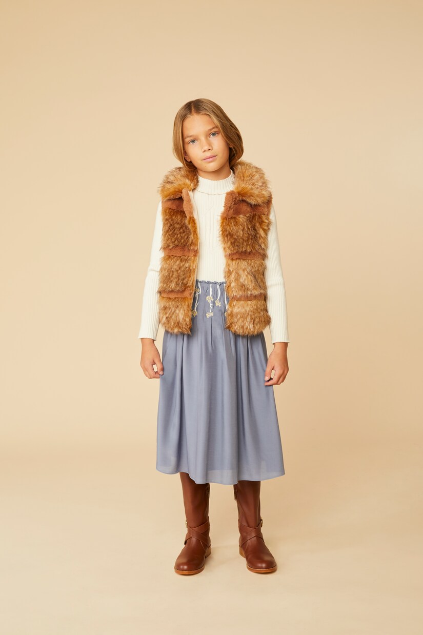 Floral-embroidered skirt | Chloé Kids