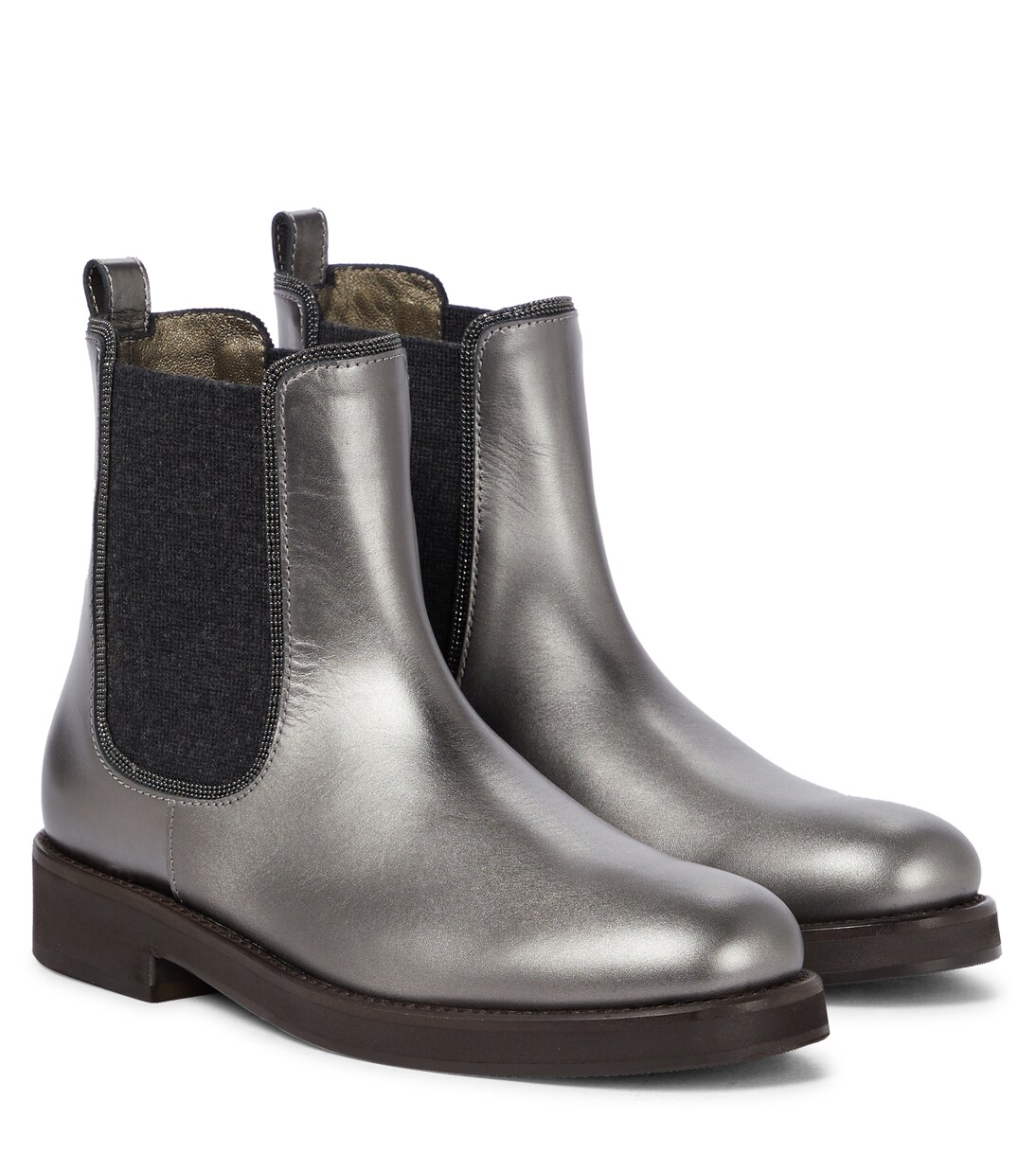Leather Chelsea boots | Brunello Cucinelli Kids