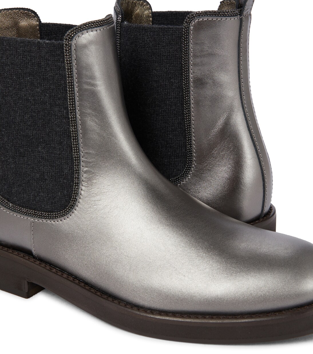 Leather Chelsea boots | Brunello Cucinelli Kids
