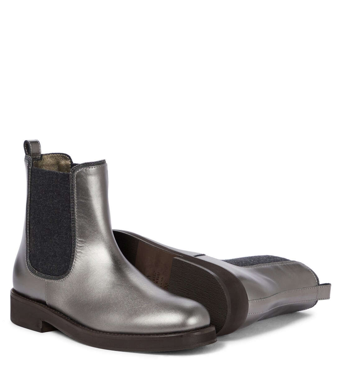 Leather Chelsea boots | Brunello Cucinelli Kids