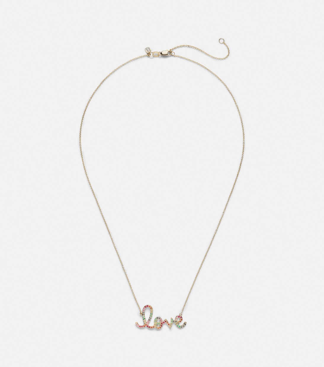 Collar Love de oro de 14 ct con zafiros | Sydney Evan