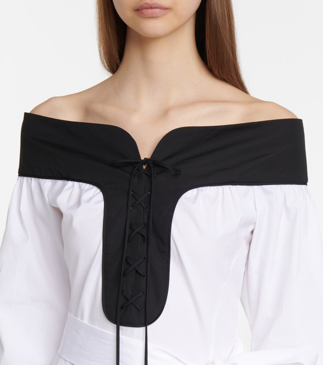 Robe midi Elias en coton à encolure bardot | Gabriela Hearst