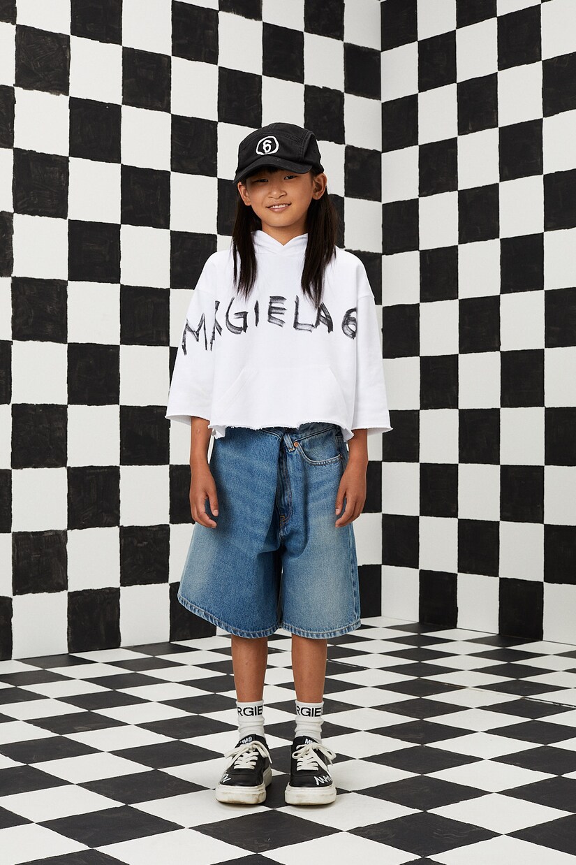 Sweat-shirt à capuche en coton à logo | MM6 Maison Margiela Kids