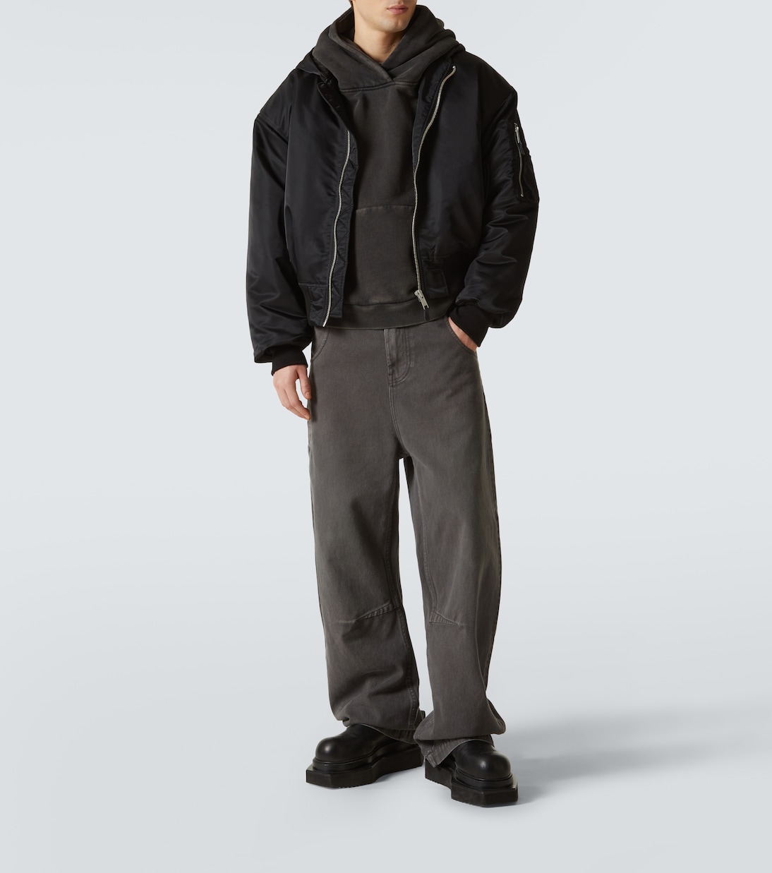 Heavy Hood bleached cotton hoodie | Entire Studios