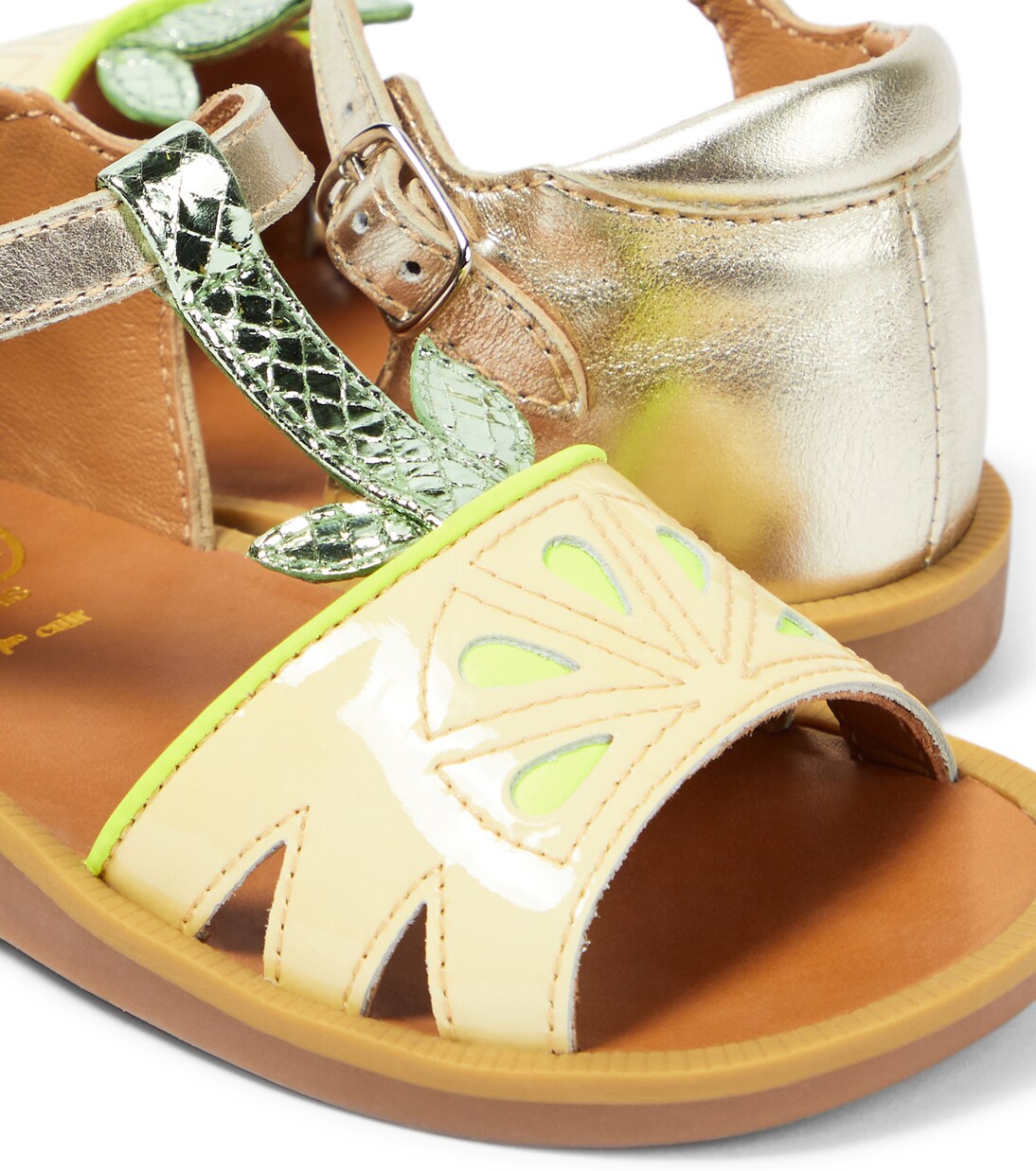 Poppy Agrume leather sandals | Pom d'Api