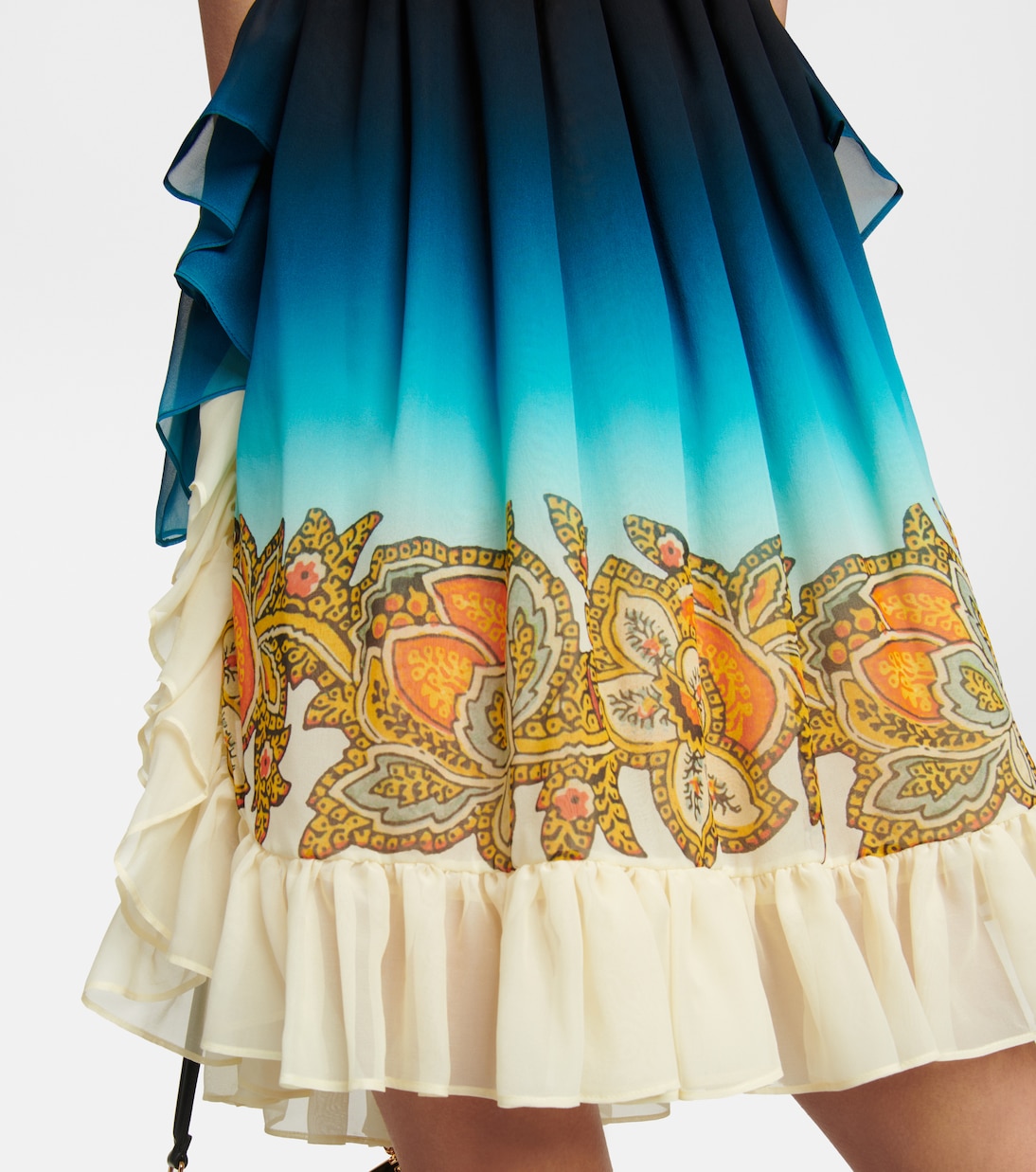 Off-shoulder printed silk minidress | Etro