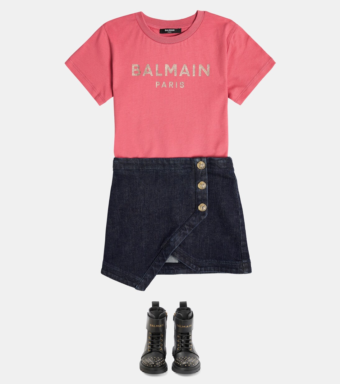 Logo cotton jersey T-shirt | Balmain Kids