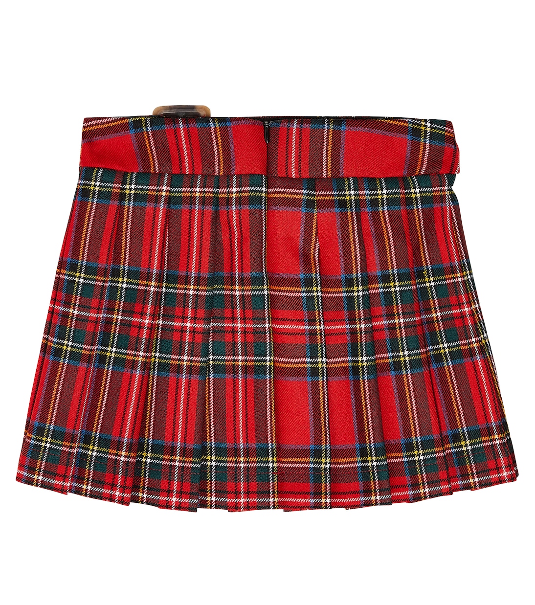 Gonna a pieghe in lana vergine tartan | Dolce&Gabbana Kids