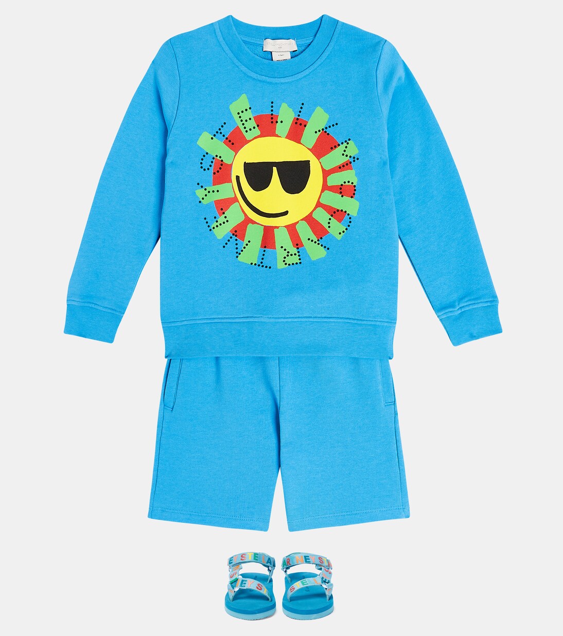 Set de sudadera y shorts de algodón | Stella McCartney Kids