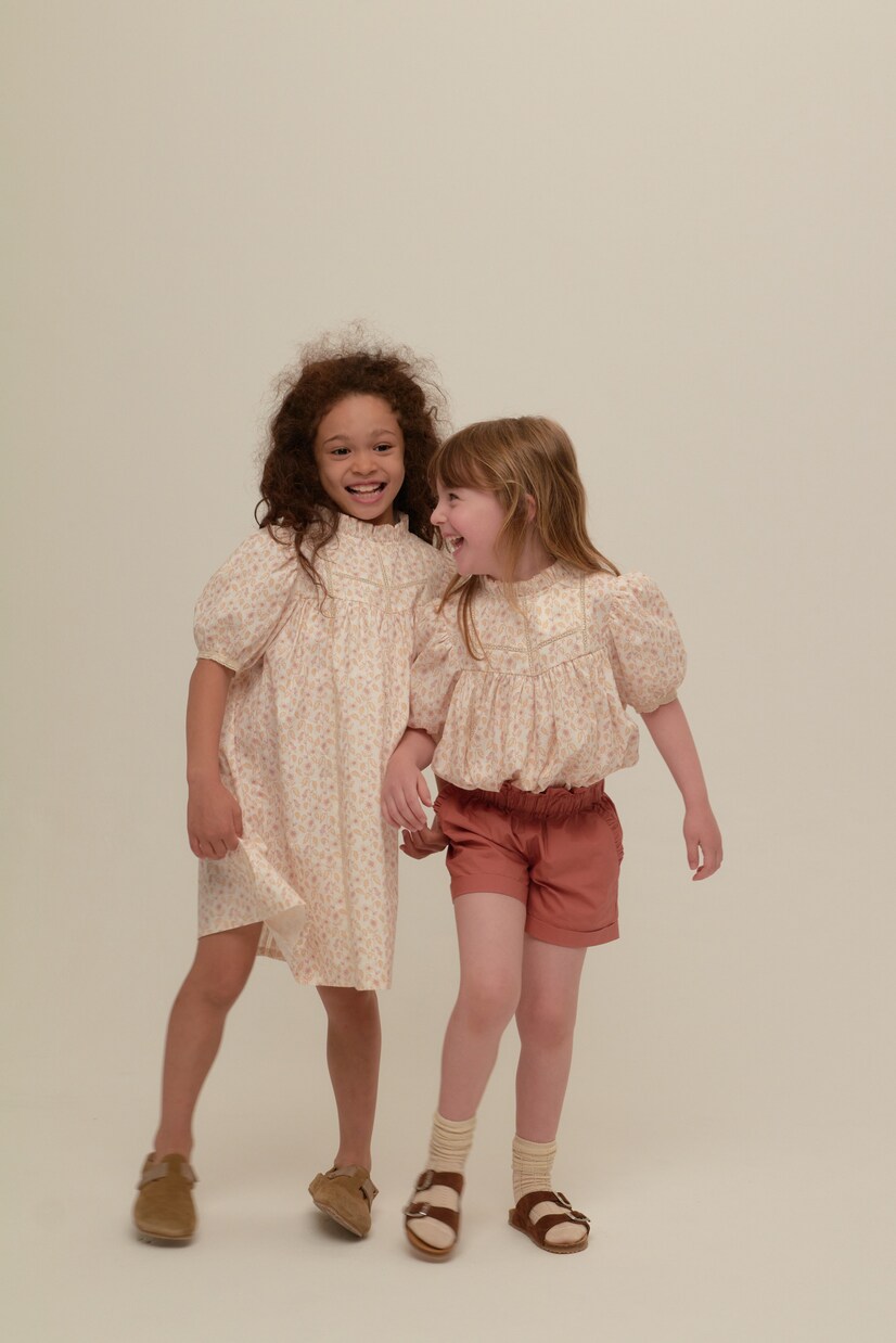 Bedrucktes Kleid Monica aus einem Baumwollgemisch | C'era Una Volta