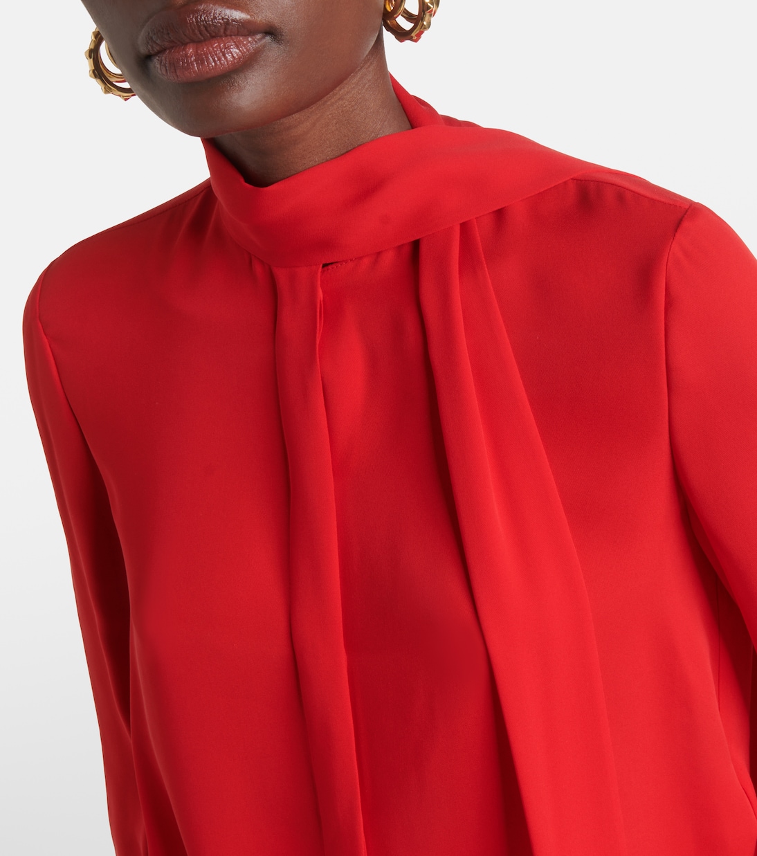 Schluppenbluse aus Seide | Valentino