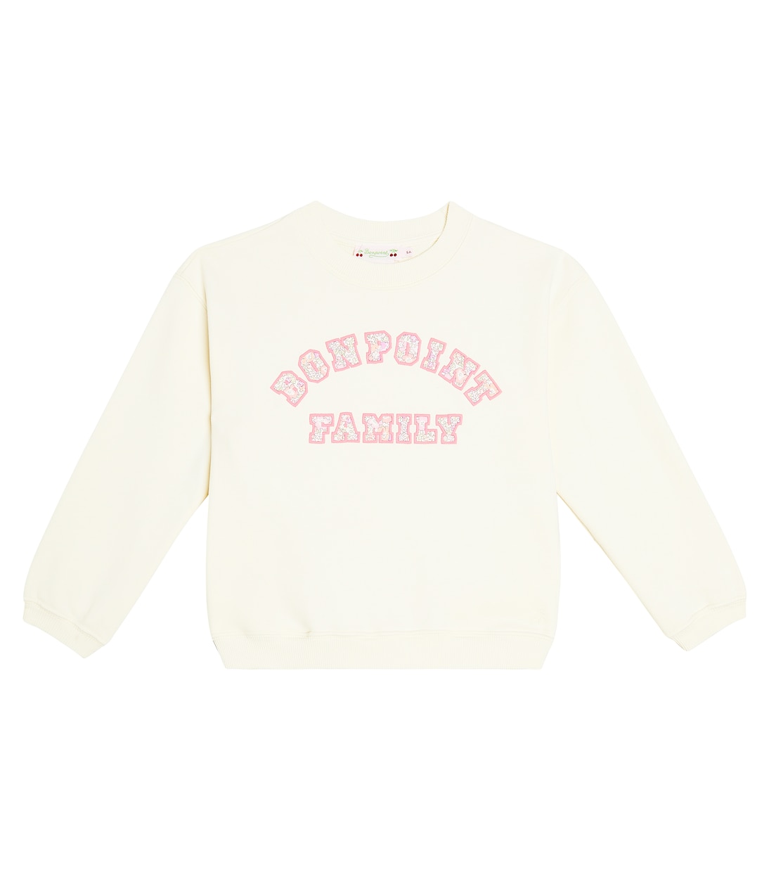 Fleurette cotton jersey sweatshirt | Bonpoint