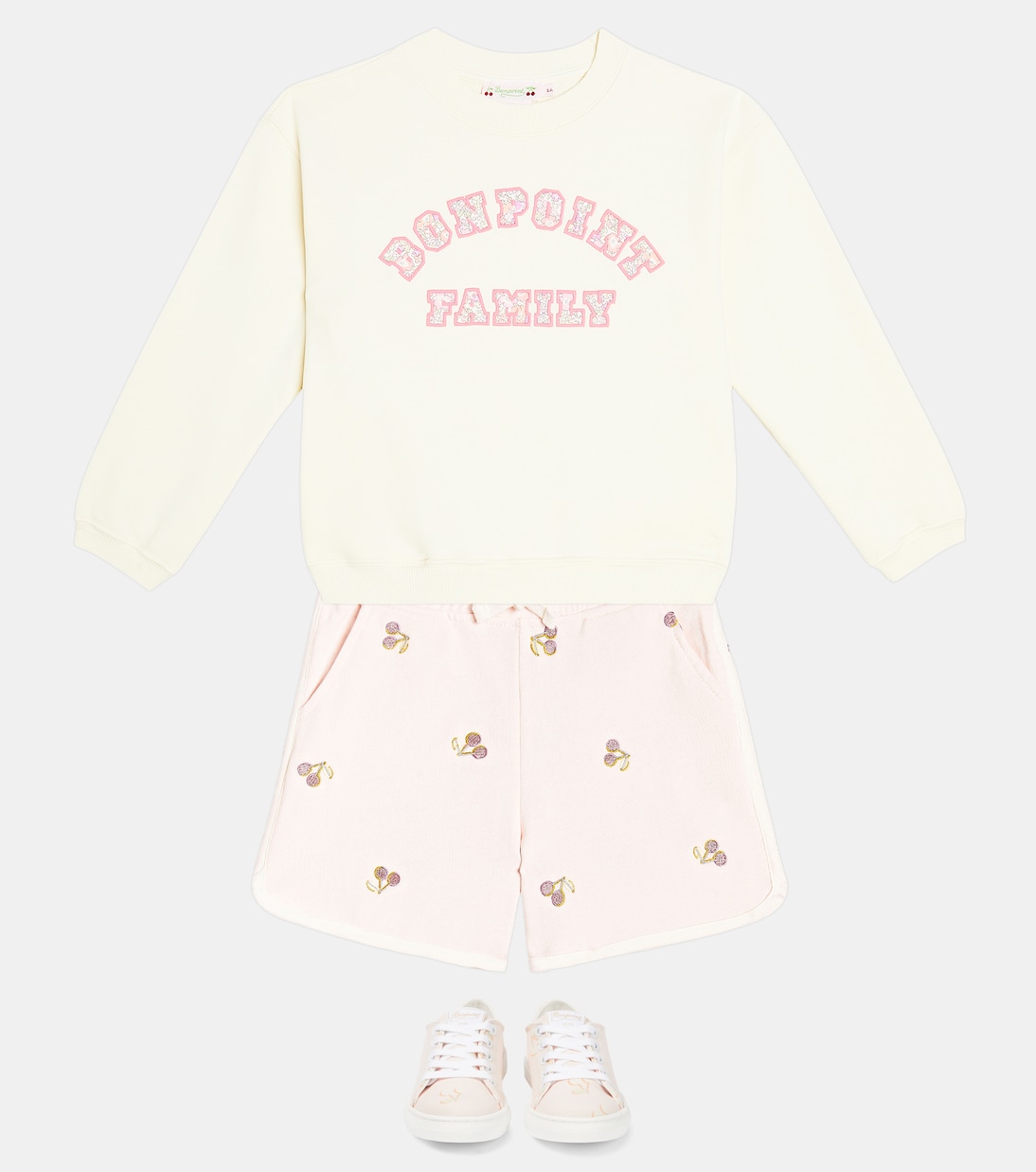 Fleurette cotton jersey sweatshirt | Bonpoint