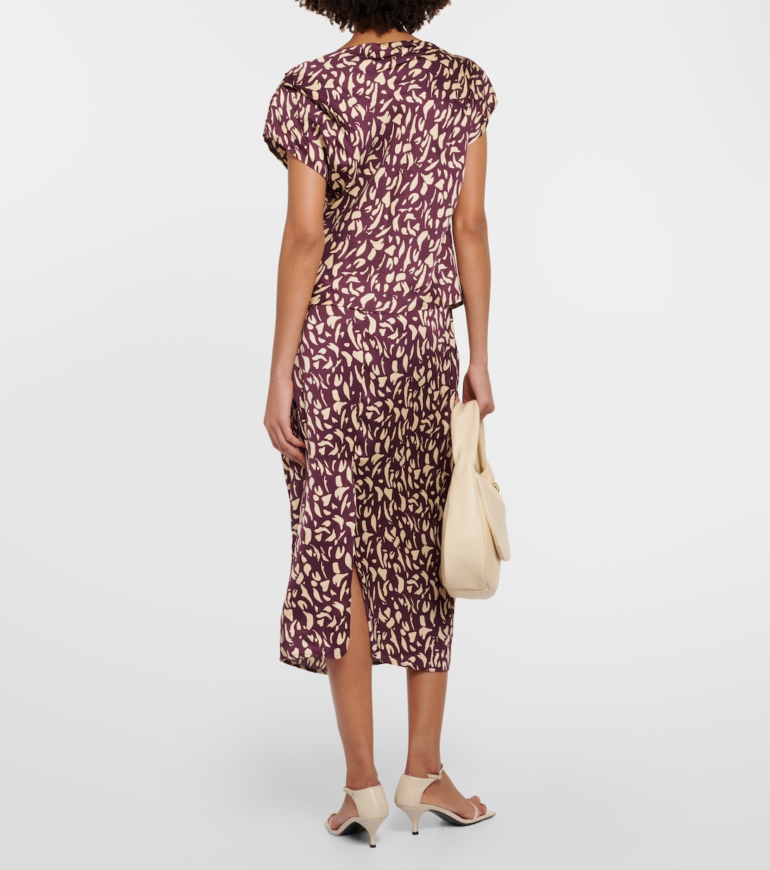 Bedrucktes Top Devi aus Satin | Velvet