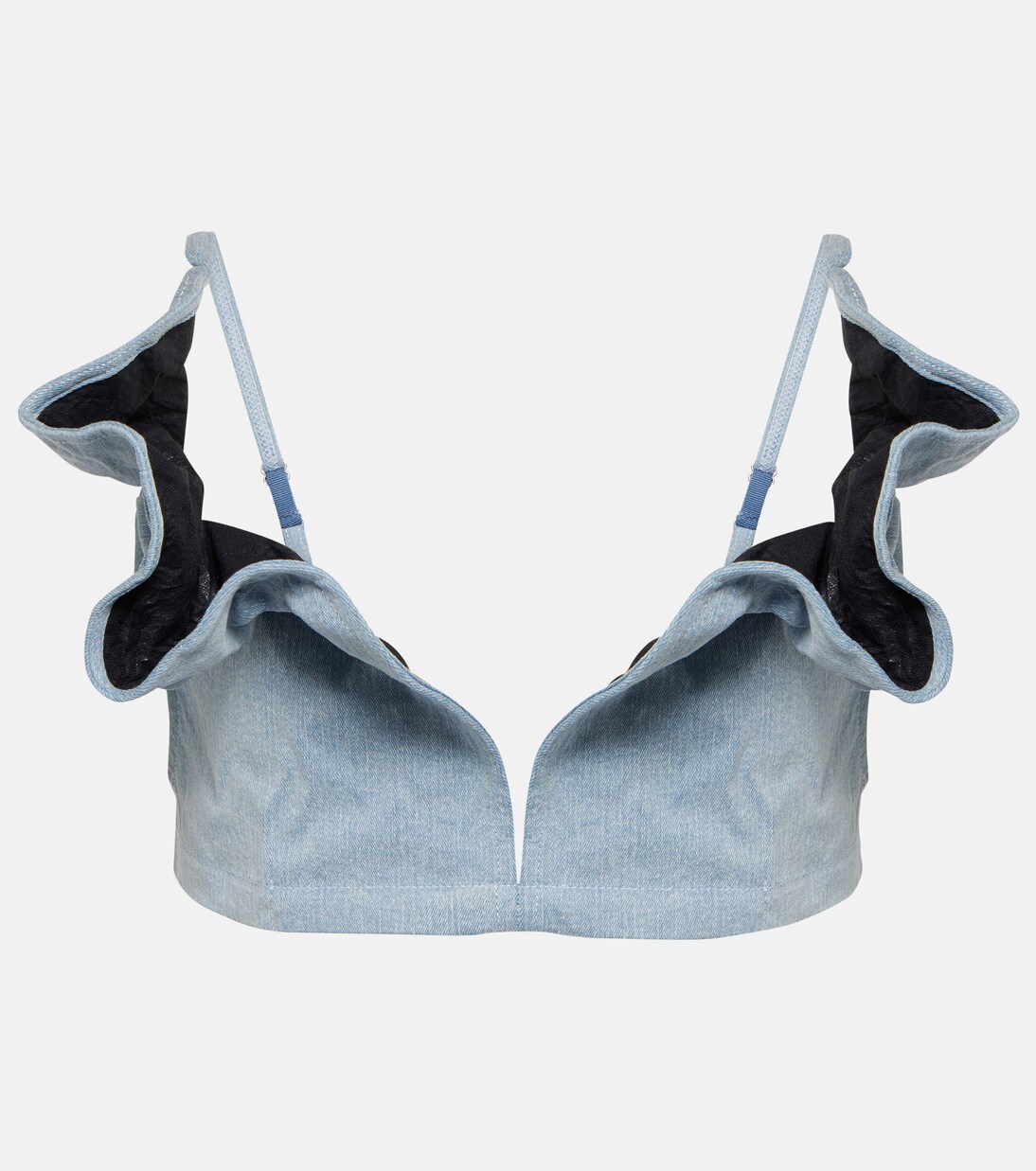 Ruffled denim bra top | Y/Project