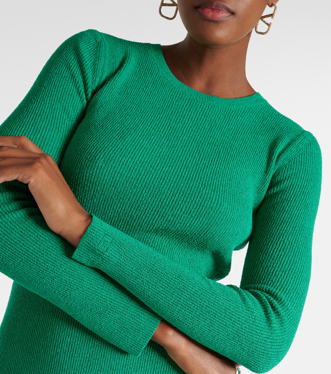 Abito midi in bouclé di seta | Valentino