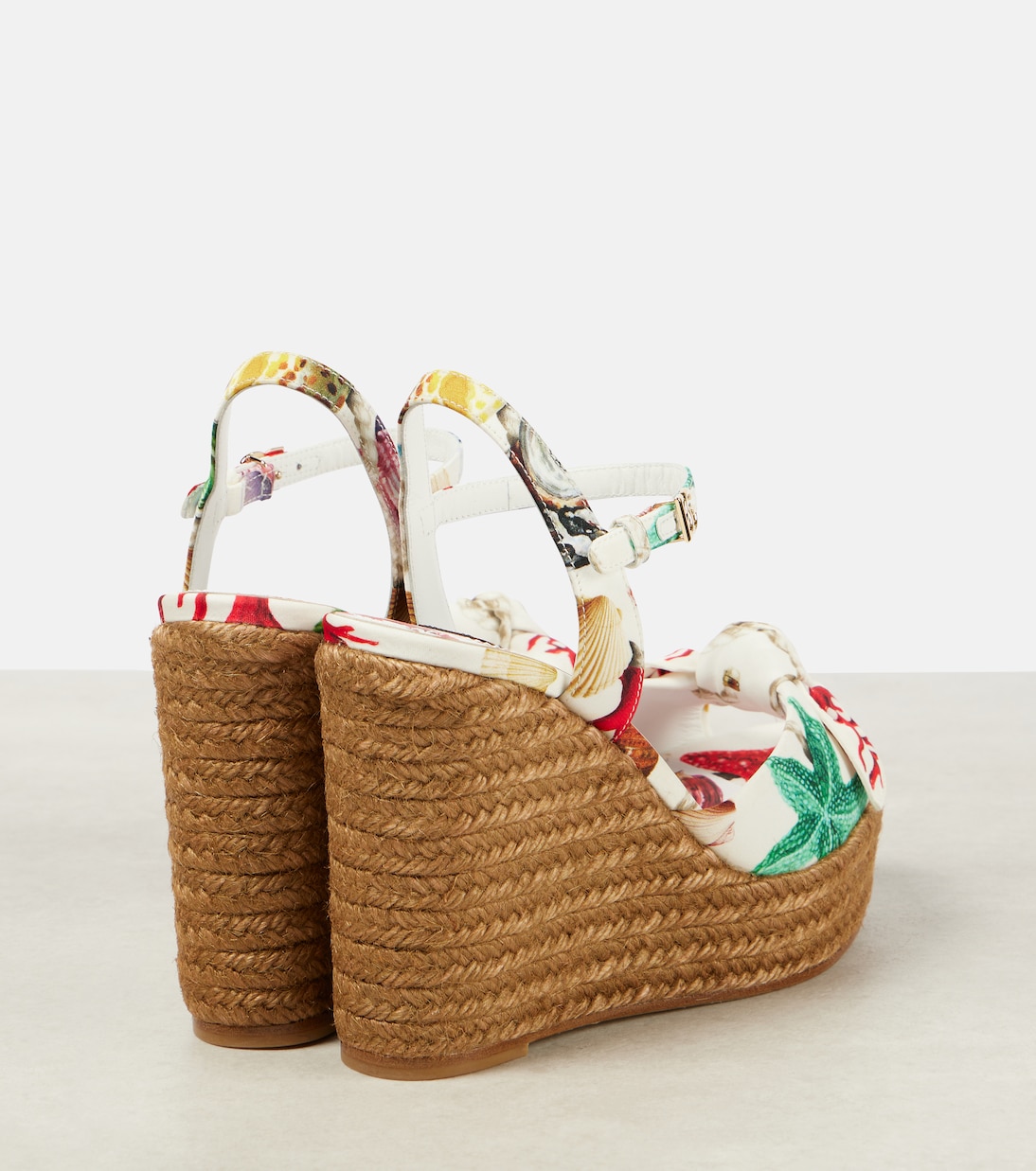 Sandalias con cuña Capri Cava estampadas | Dolce&Gabbana