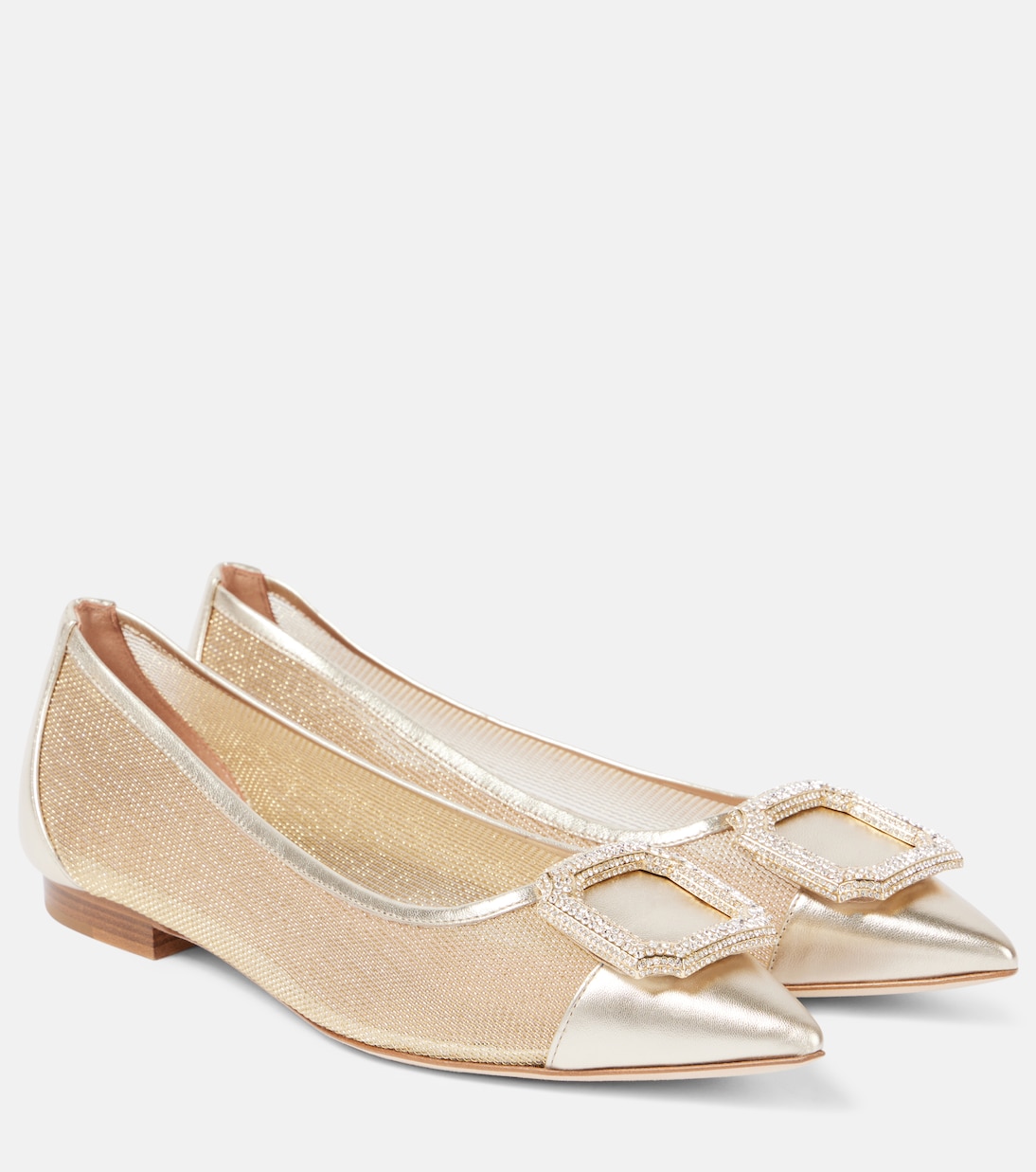 Lina crystal-embellished ballet flats | Malone Souliers