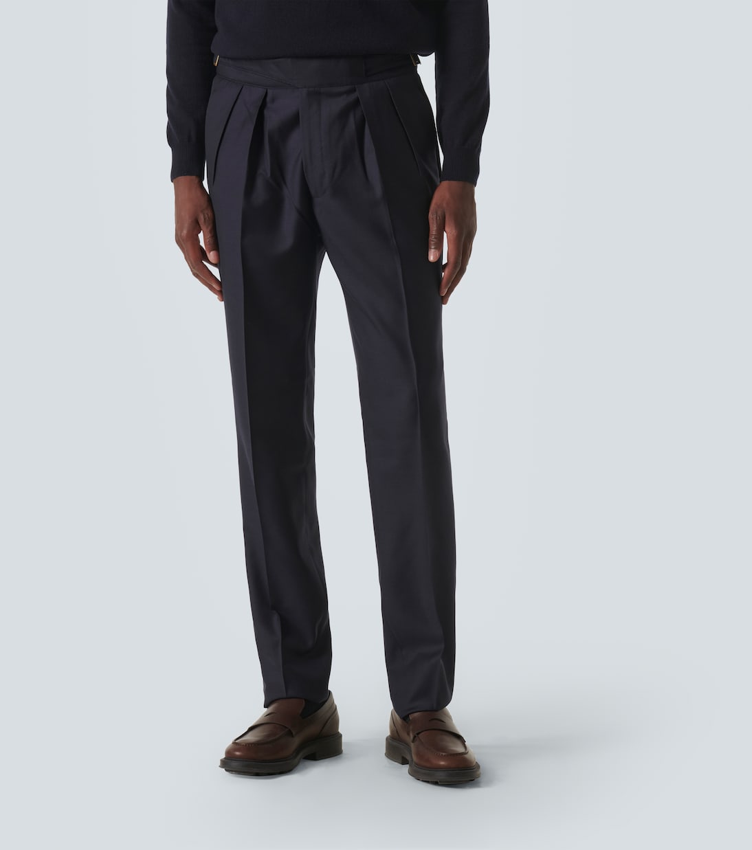Manny virgin wool straight pants | Rubinacci