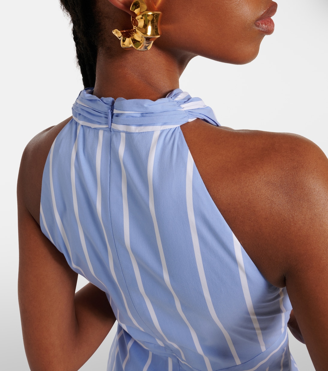 Robe midi Baylee rayée en coton mélangé | Veronica Beard