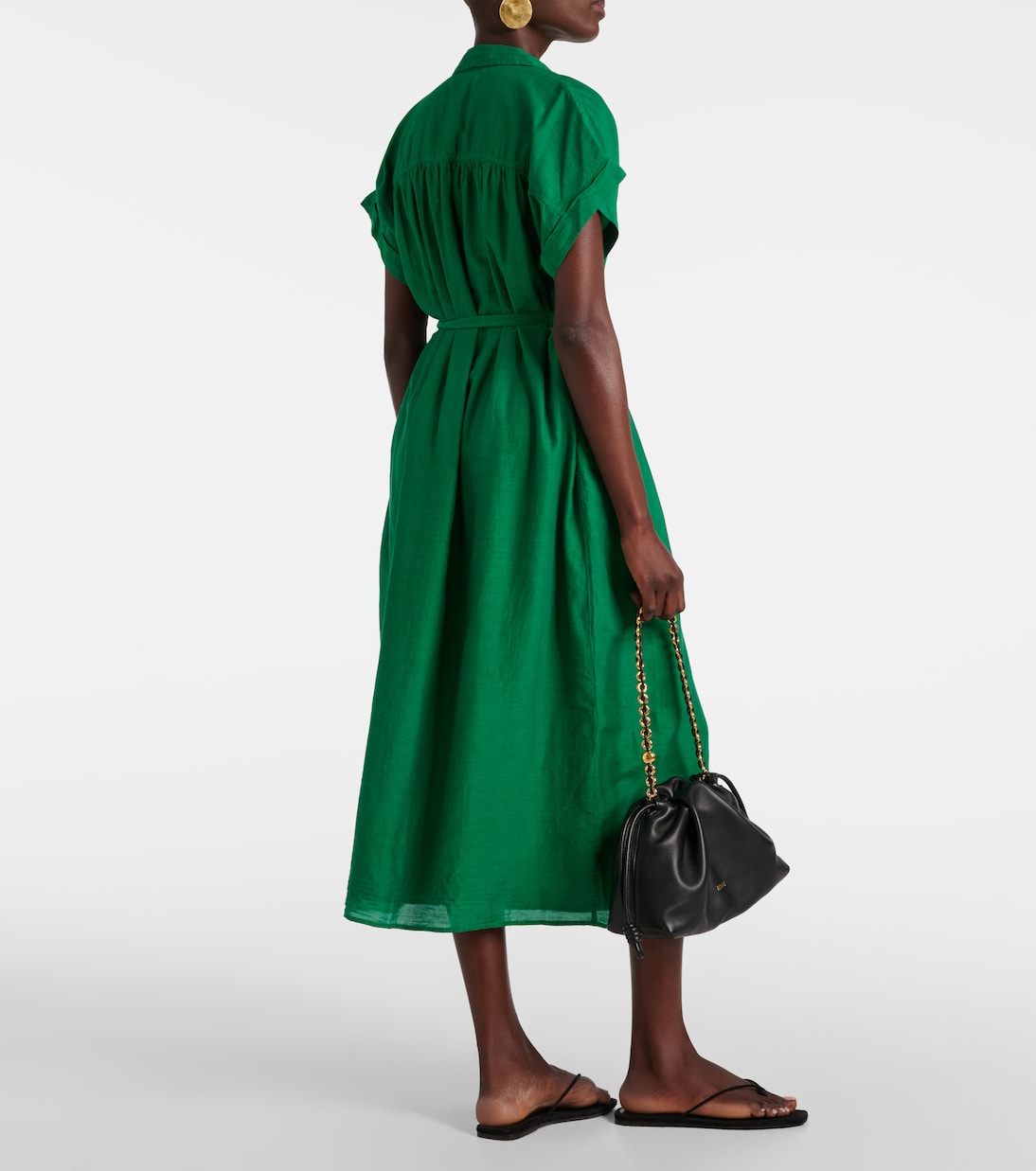 Robe chemise Marla en coton et soie | Velvet