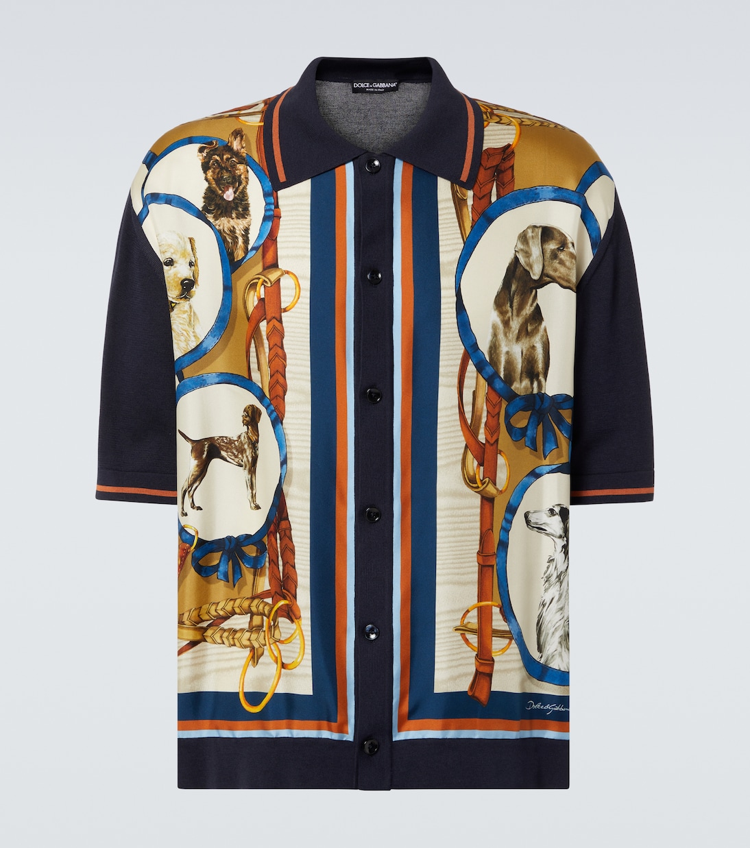 Printed silk and cotton bowling shirt | Dolce&Gabbana