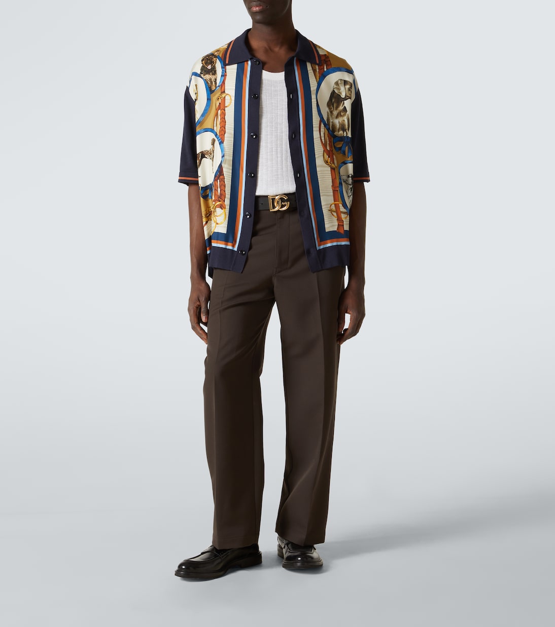 Printed silk and cotton bowling shirt | Dolce&Gabbana
