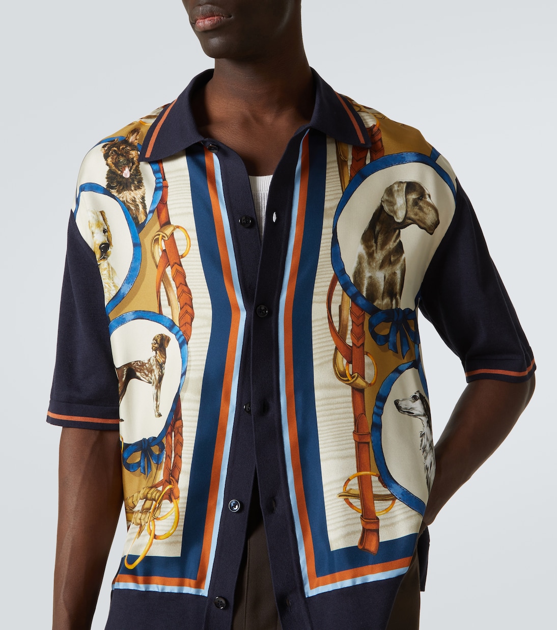 Printed silk and cotton bowling shirt | Dolce&Gabbana