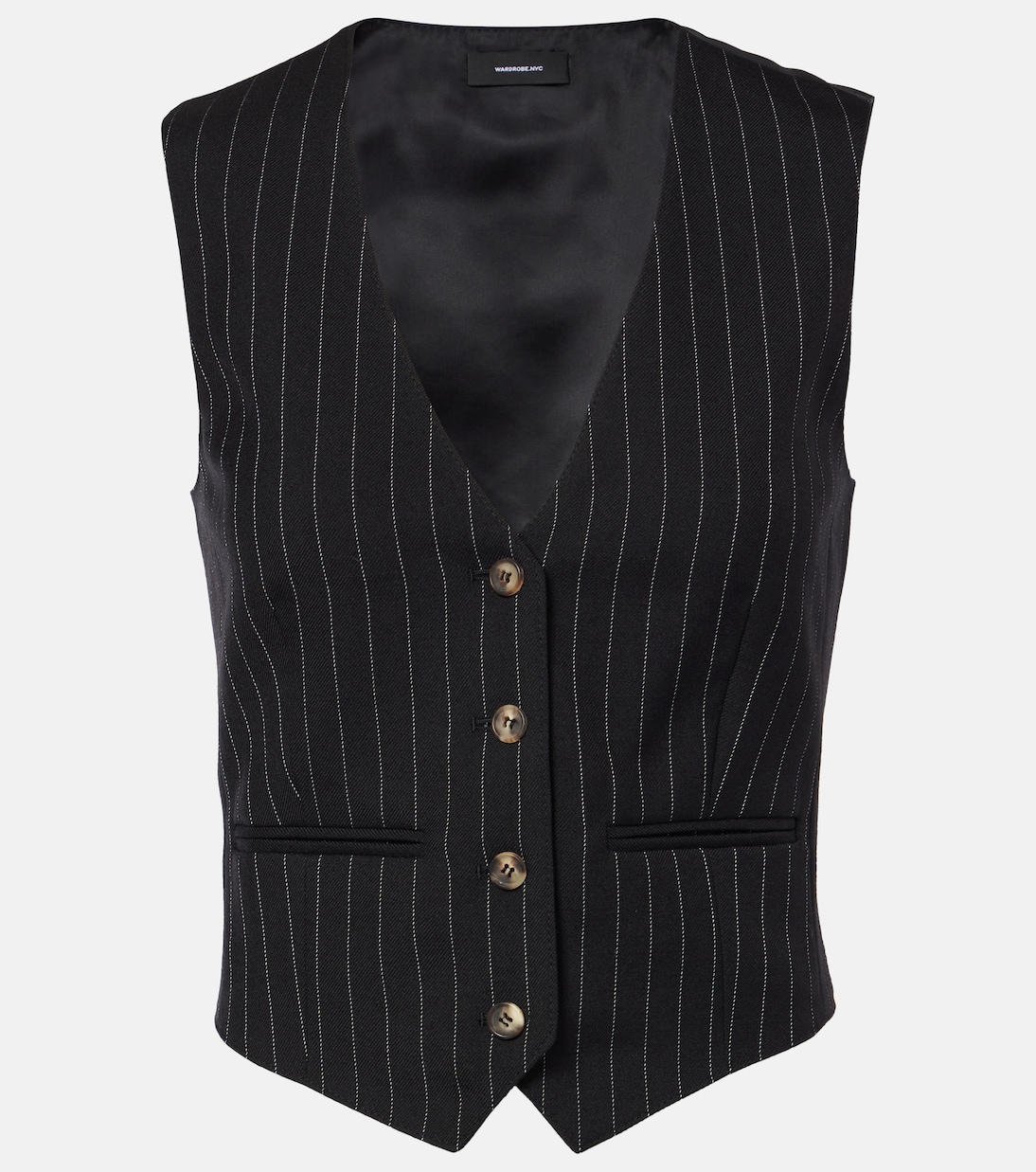 Pinstripe wool vest  | Wardrobe.NYC